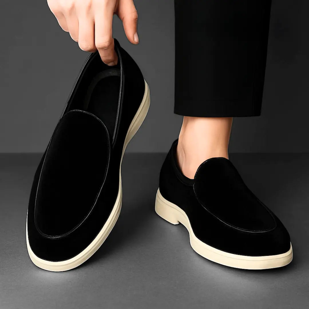 Mocassin Daim Noir - Tres Confortable
