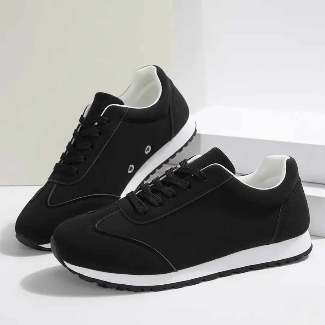 Sneakers Noir en Daim Tres Confortable - Femme