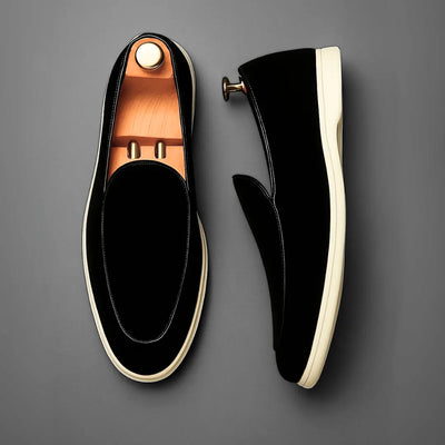 Mocassin Daim Noir - Tres Confortable