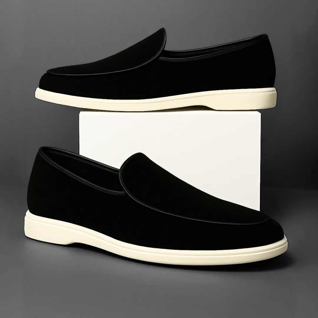 Mocassin Daim Noir - Tres Confortable