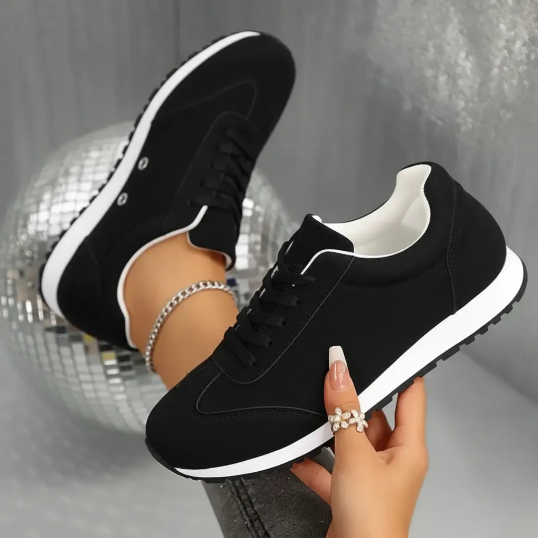 Sneakers Noir en Daim Tres Confortable - Femme