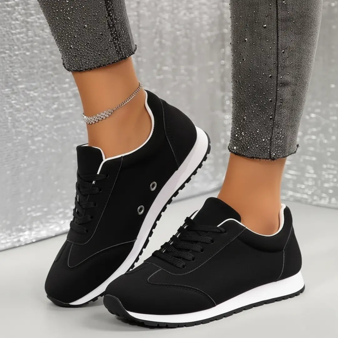 Sneakers Noir en Daim Tres Confortable - Femme