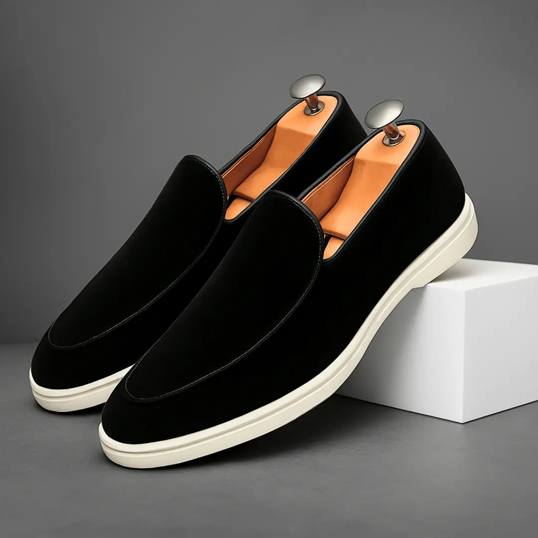 Mocassin Daim Noir - Tres Confortable
