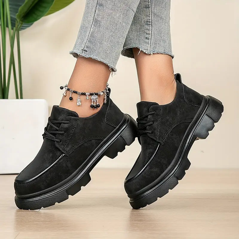 Chaussure Noir en Daim Tres Confortable - Femme