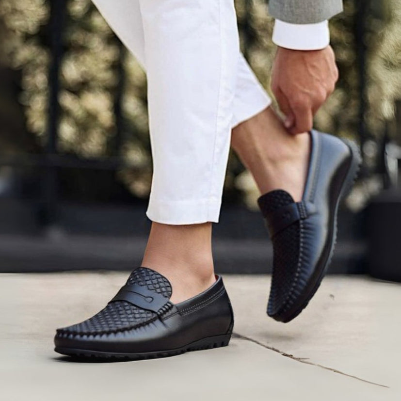 Mocassins Cuir Noir - Tres Confortable