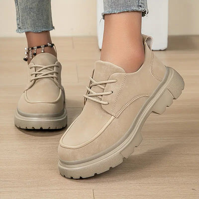 Chaussure Beige en Daim Tres Confortable - Femme