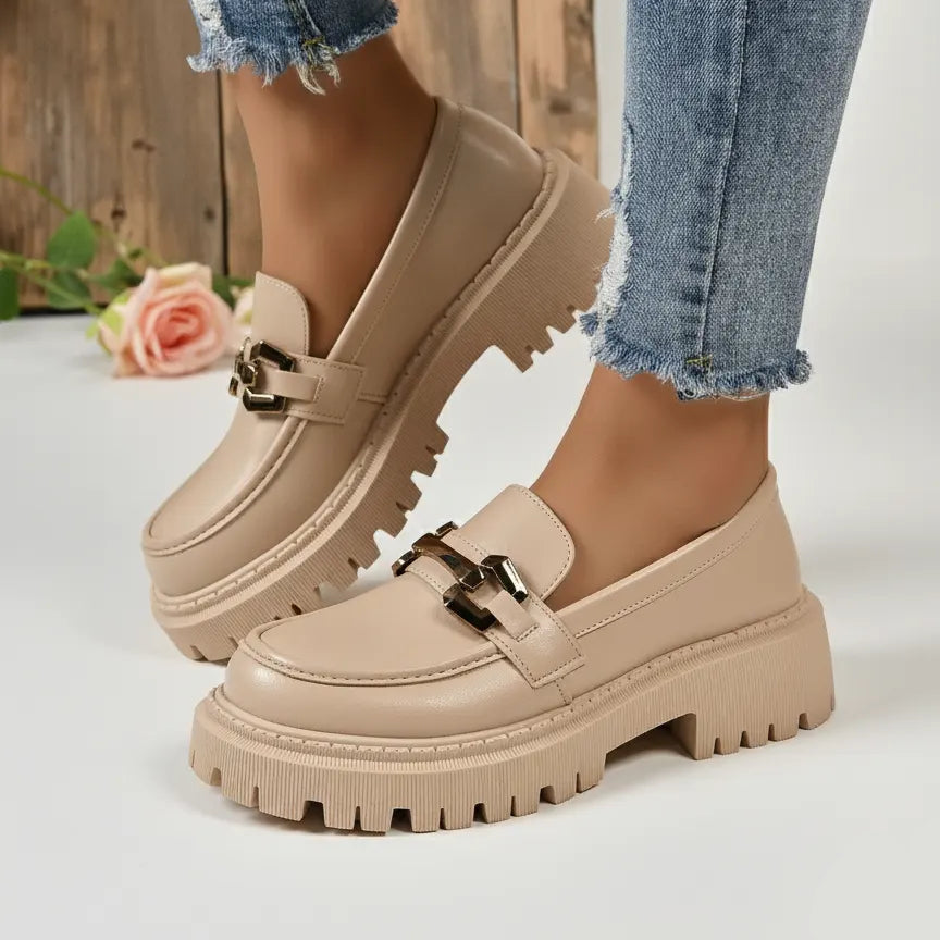 Mocassin Bieg Cuir Tres Confortable - Femme