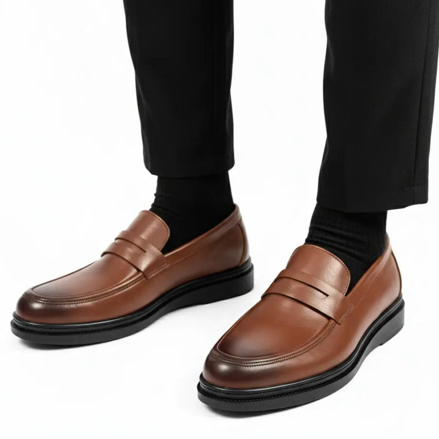 Chaussure Marron de Luxe Tres Confortable 100% Cuir