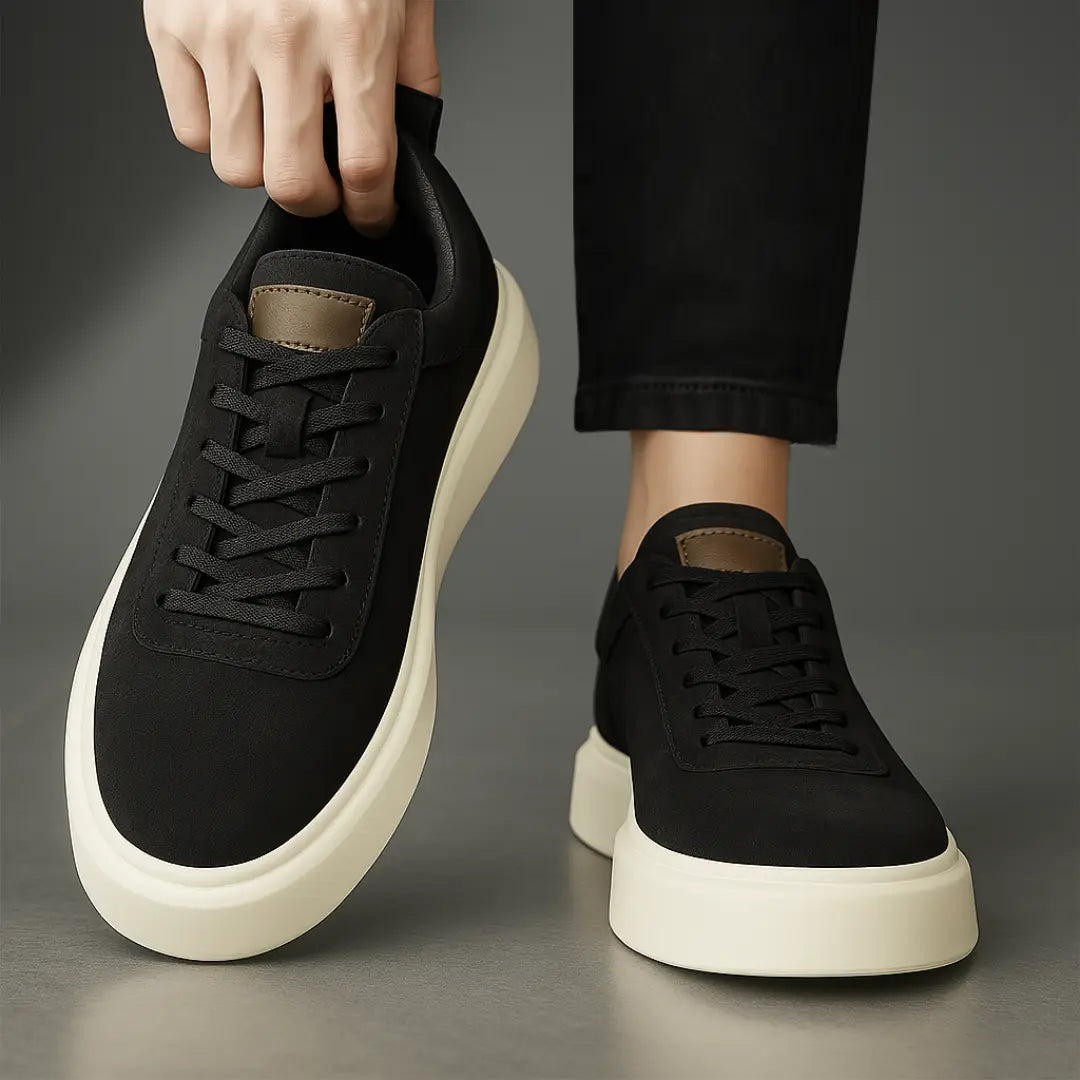 Sneakers Noir en Daim - Tres Confortable