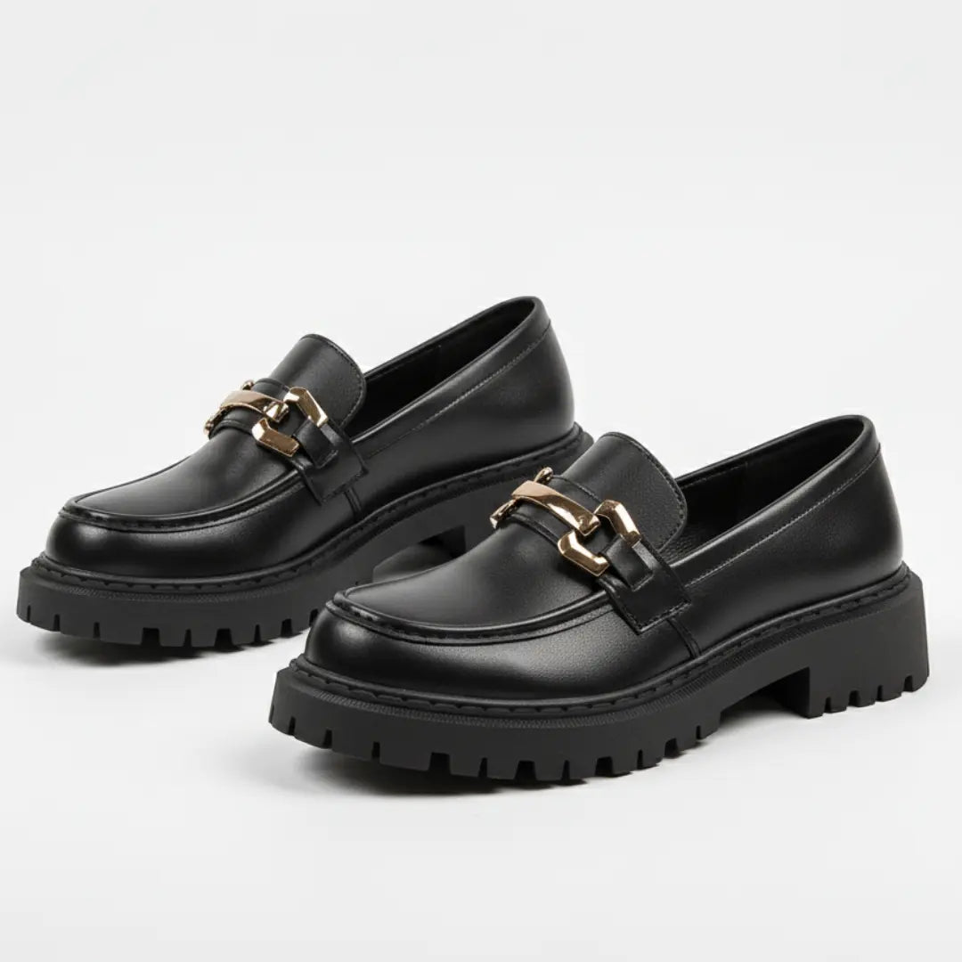 Mocassin Noir Classe Tres Confortable - Femme