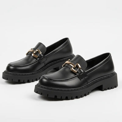 Mocassin Noir Classe Tres Confortable - Femme