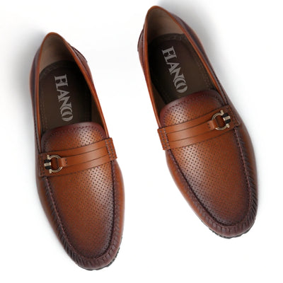 Mocassins Cuir Marron de Luxe Confortable