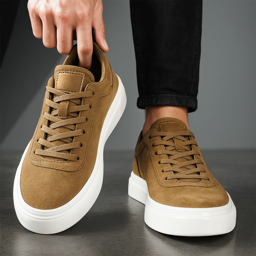 Sneakers Tabac en Daim - Tres Confortable