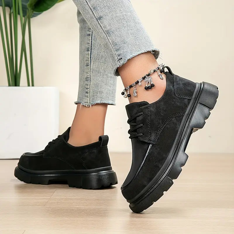 Chaussure Noir en Daim Tres Confortable - Femme