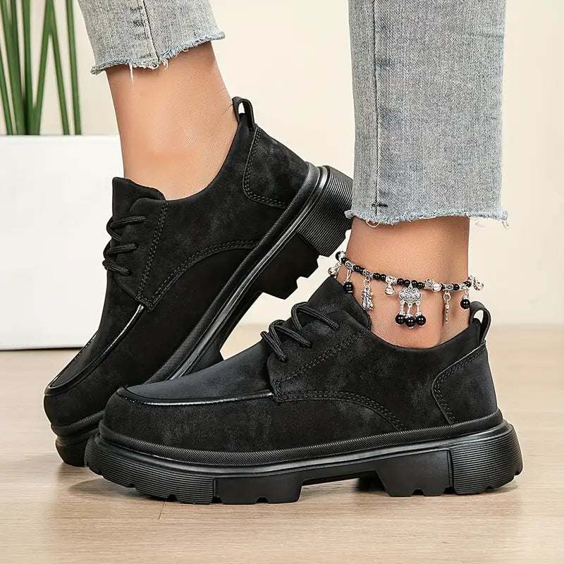 Chaussure Noir en Daim Tres Confortable - Femme