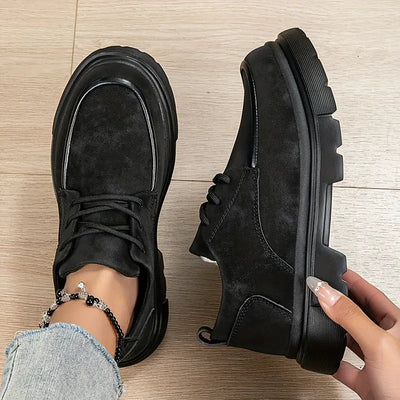 Chaussure Noir en Daim Tres Confortable - Femme