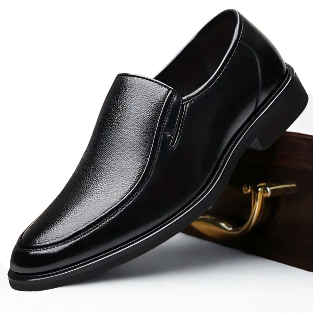 Chaussure Classe Noir 100% Cuir Tres Confortable